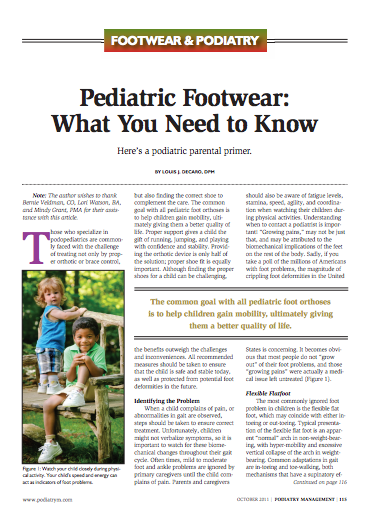 Pediatric Foot Wear