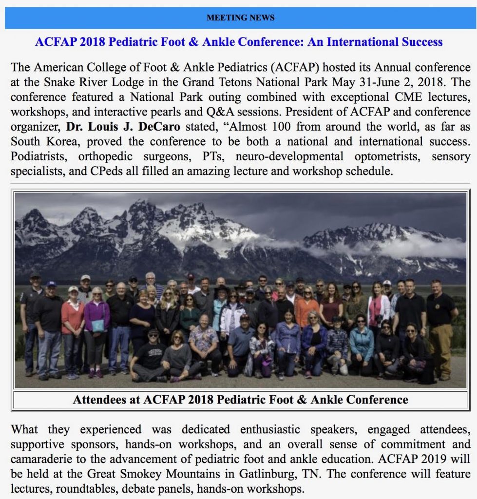 ACFAP 2018 News Clip