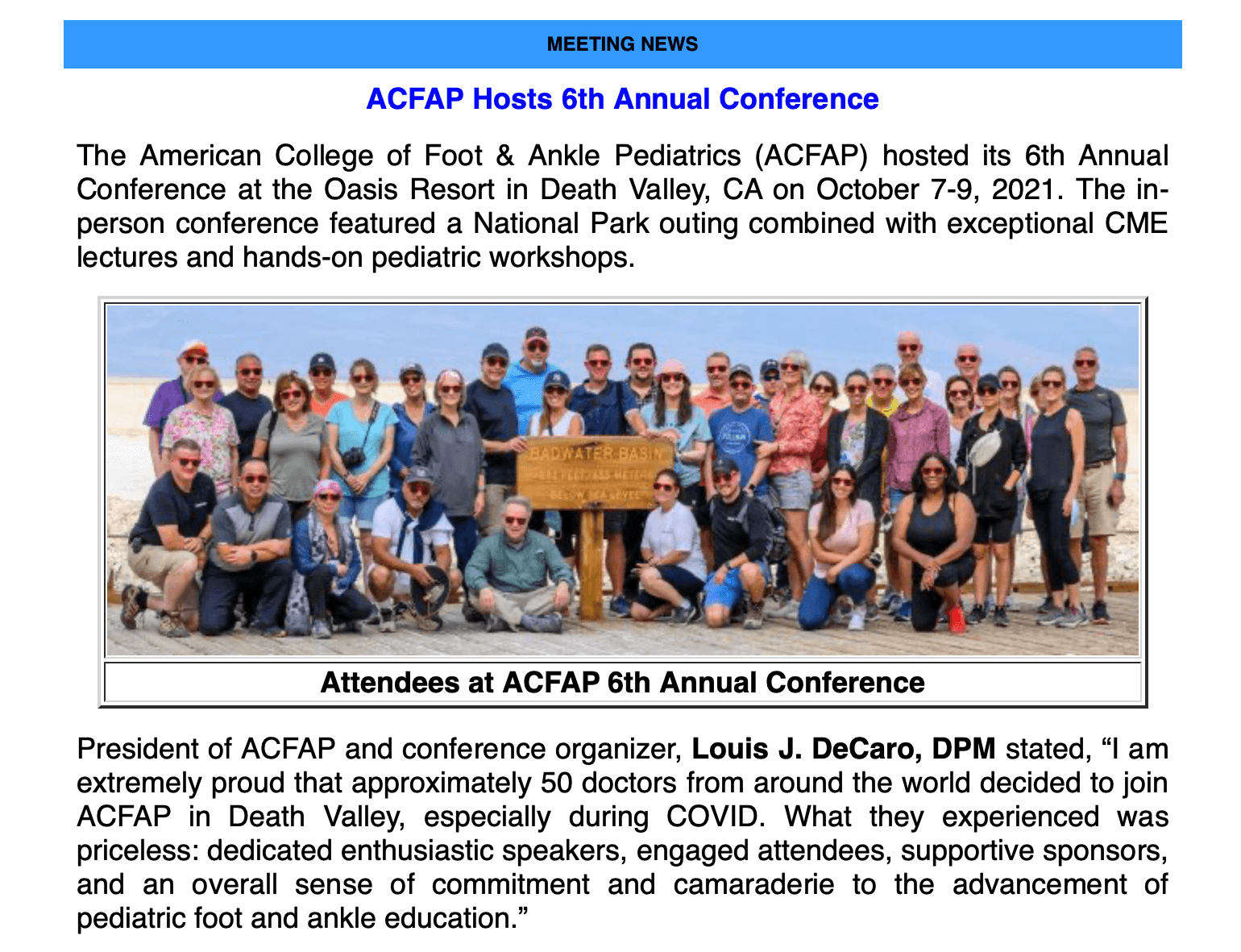 ACFAP Holds 2021 Annual Conference